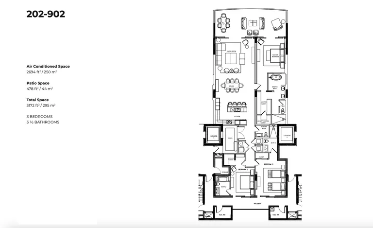 Unit 702 Aqualina | floorplan | View 10