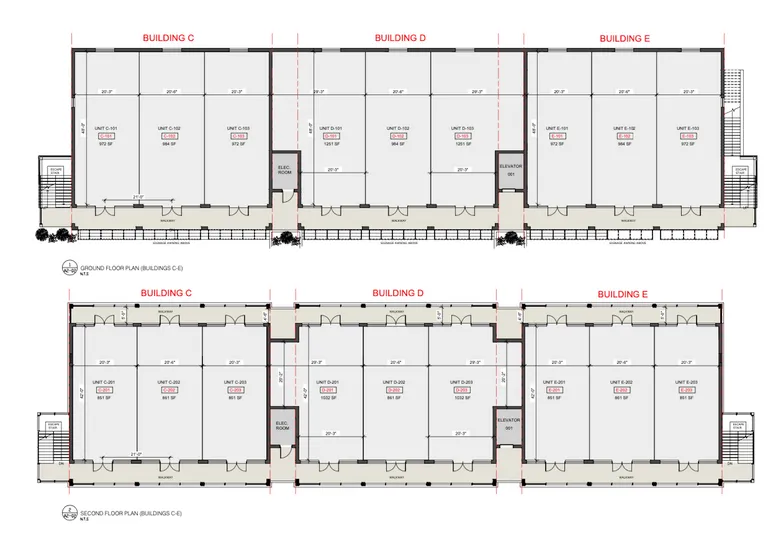 New York City Real Estate | View The Shops At Buttonwood - Retail | Building C D and E Retail floor plates | View 10