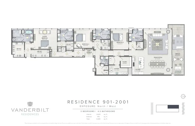 1149 Ashford Avenue Vanderbilt Residences #1101 | floorplan | View 7