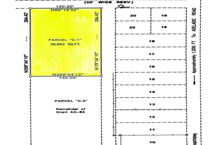 New York City Real Estate | View Lot C-1 Adelaide Road | Desmond - Adeaide Lot - Plot Plan | View 7