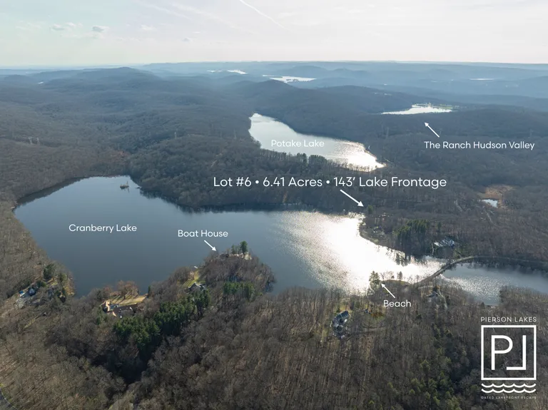 New York City Real Estate | View 24 Beaver Pond Road | Aerial View of Cranberry & Potake Lake | View 2