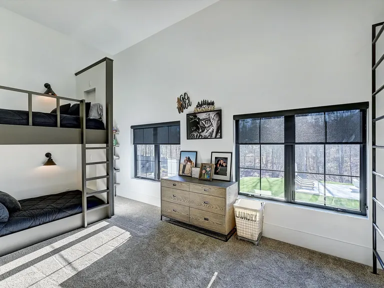 New York City Real Estate | View 1525 Shinnville Road | Guest suite 3 with 2 built-in custom full bunk beds | View 27