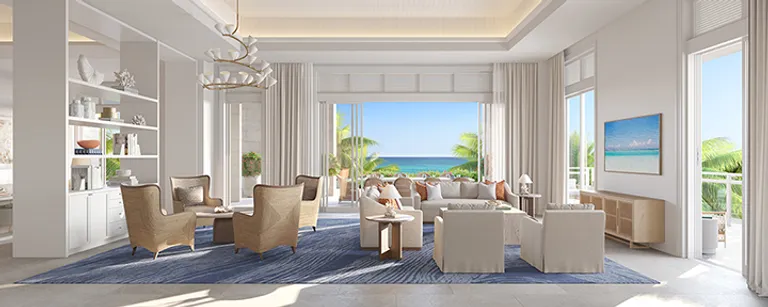 New York City Real Estate | View Four Seasons Residence | OCFS Residences - Beach Villa Great Room | View 8