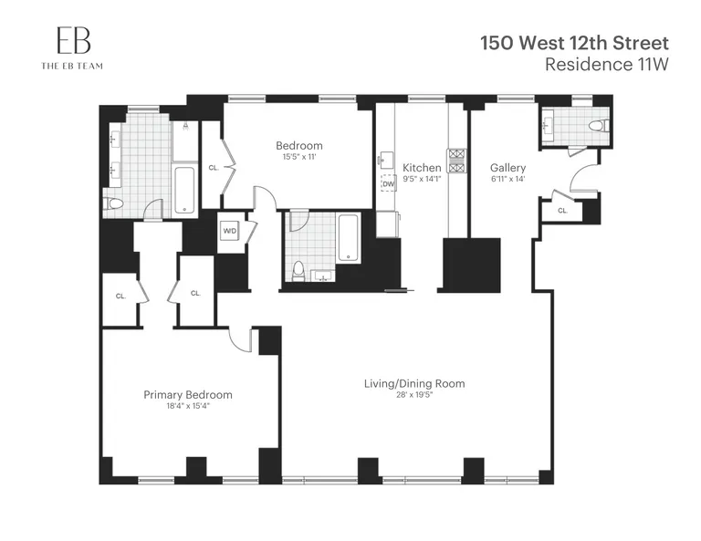 150 West 12th Street, 11W | floorplan | View 12