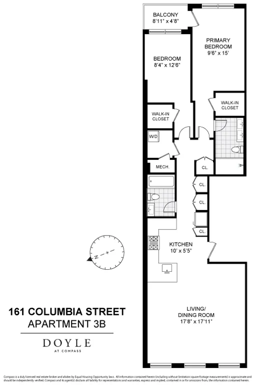 161 Columbia Street, 3B | floorplan | View 13