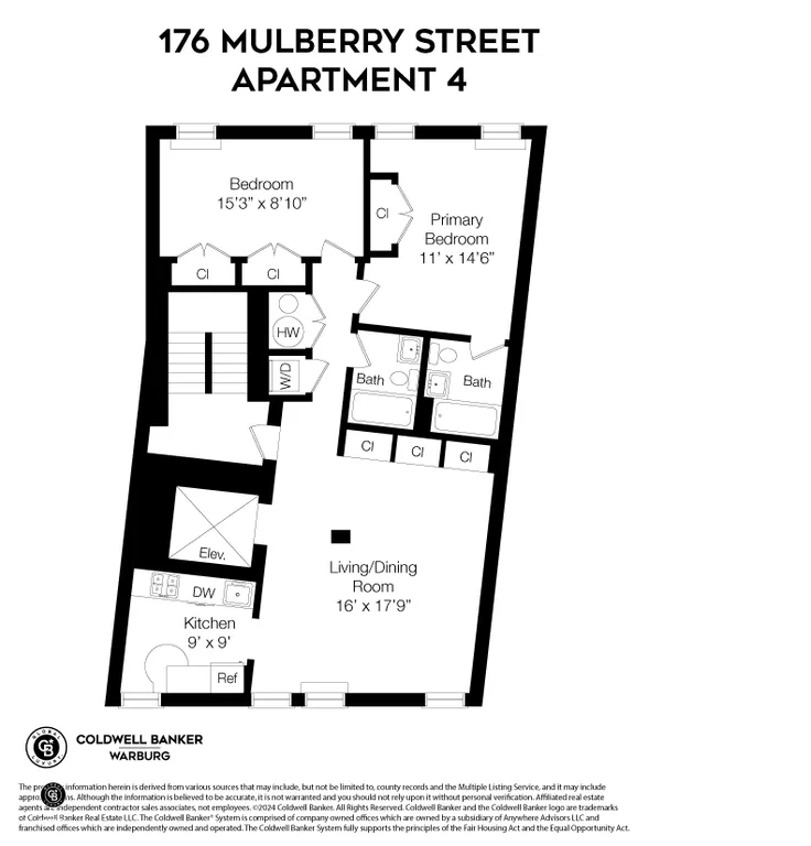 176 Mulberry Street, 4 | floorplan | View 9