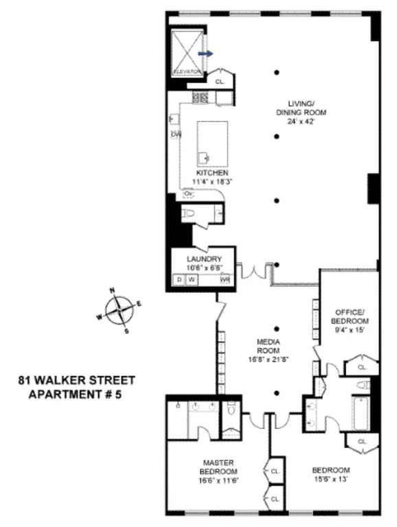New York City Real Estate | View 81 Walker Street, 5 | room 4 | View 5