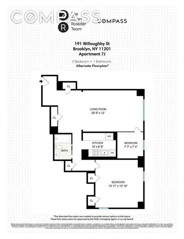 New York City Real Estate | View 191 Willoughby Street, 7J | 1 Bed, 1 Bath | View 1